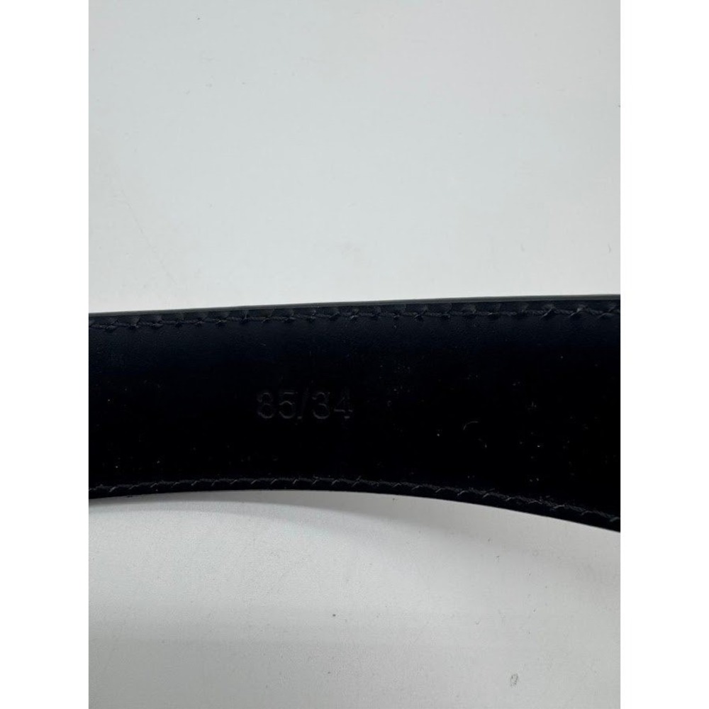 Versace Black Leather Studded Belt Gold Medusa Head Geometric Buckle Waist Belt - Picture 9 of 12